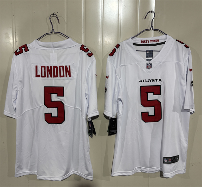 Men's Atlanta Falcons #5 Drake London White 2026 New Vapor Untouchable Limited Stitched Football Jersey